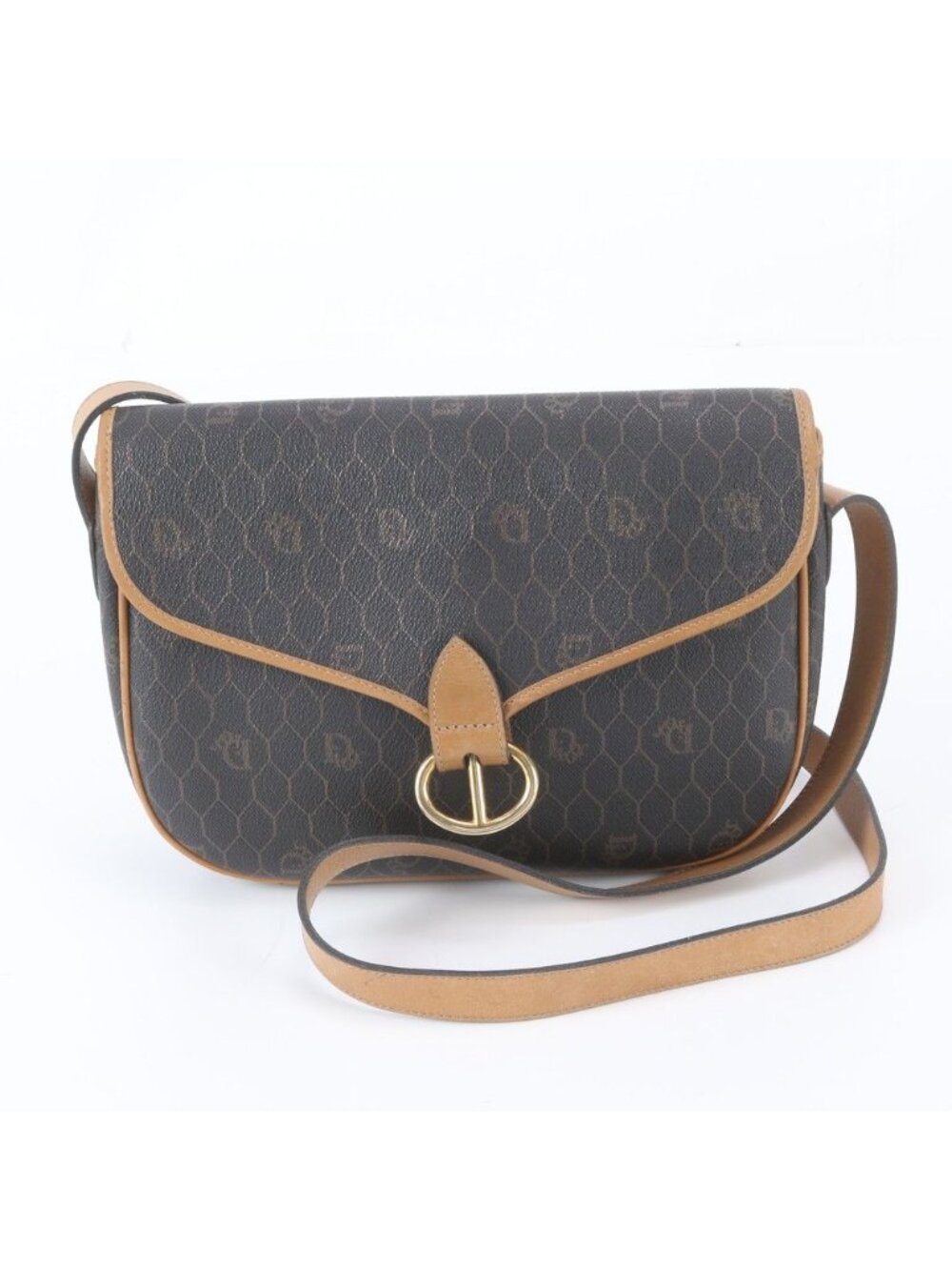 Dior Honeycomb Leather Shoulder Bag Crossbody Hand